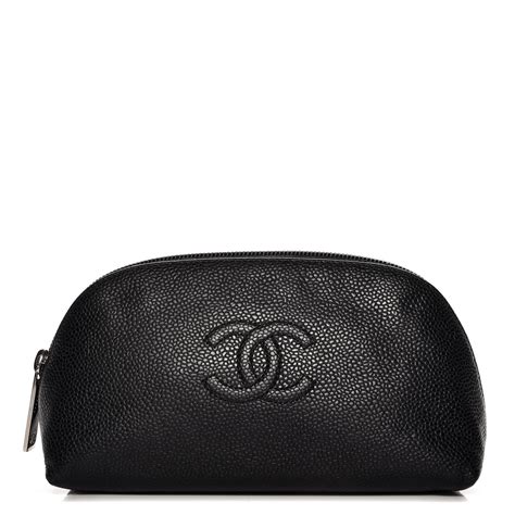 chanel black pouch|Chanel cosmetic pouch price.